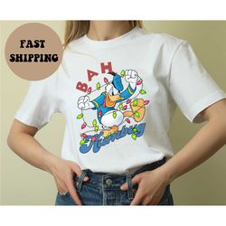 bah humbug shirt, donald duck christmas shirt, disney christmas tee, disney holiday shirt, disney world, disneyland, mat