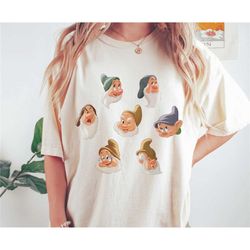 7 dwarfs shirt, snow white shirt, disney world shirt, disneyland shirts, disney shirt, sleepy, grumpy, dopey, doc, bashf