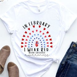 heart disease shirt, heart warrior gift,heart attack survivor sweatshirt,heart disease awareness,red ribbon,heart month