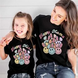 hearts mama shirt, hearts mini shirt, mama mini matching shirt, mama's girl shirt, mama mini heart rainbow shirt, mama s
