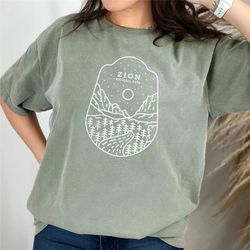 zion national park shirt, hiking shirts, adventure shirts, nature shirts, comfort colors, garment dyed, boho, oversized,