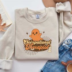 occupational therapy spooky sweatshirt, ot shirt, occupational therapist sweater, therapist graduate gift, pediatric cot