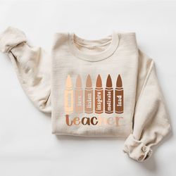 teacher sweatshirt, teach, love, listen, inspire, motivate, lead, teacher appreciation gifts, group teacher sweatshirt,