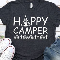 happy camper shirt , camping shirt, campers life, campers gift, campfire shirt, matching shirt, andventure shirt