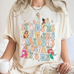 it's me hi i am the birthday girl it's me shirt, disney princess birthday t-shirt, cinderella belle aurora tee, disneyla