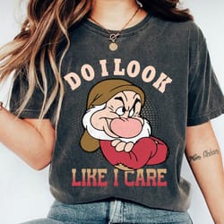 do i look like care shirt, grumpy funny t-shirt, snow white tee, disney family vacation, disneyland trip