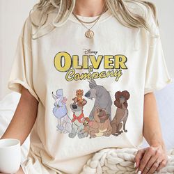 oliver and company group vintage portrait shirt, oliver & company t-shirt, disney dogs tee, family vacation, disneyland