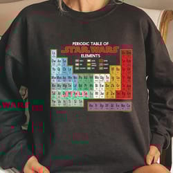 star wars periodic table of elements graphic shirt, periodic table movie t-shirt, disney family vacation, disneyland tri
