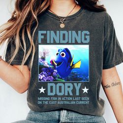 wanted missing in action poster shirt, finding dory t-shirt, finding nemo tee, disney family vacation, disneyland trip