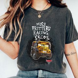 miss fritter's racing skoool shirt, cars movie t-shirt, racer tee, disney family vacation, disneyland trip