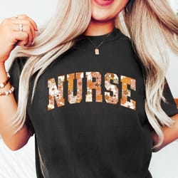 floral nurse sweatshirt, nurse shirt, nurse shirt, registered nurse shirt, nursing school tee, nurse tee, gift for nurse