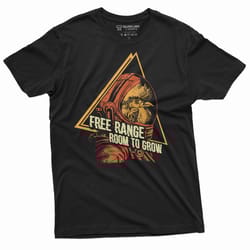 space chicken astronaut t-shirt free range room to grow funny shirt christmas birthday gift mens tee shirt