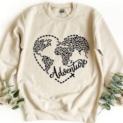 adventure sweatshirt, travel sweatshirt, adventure crewneck, hiking sweater, unisex sweatshirt, camping oversize sweatsh