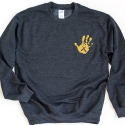 childhood cancer sweatshirt, cancer awareness sweater, in september we wear gold sweater, gold ribbon sweatshirt, oncolo