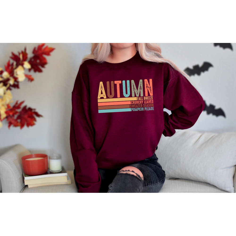 Autumn Shirt, Cozy Season Fall Sweatshirt, Hayrides, Pumpkins, Sweaters, Bonfire,  Hello Pumpkin Sweatshirt, Autumn Sweatshirt, Fall Shirt 1.jpg