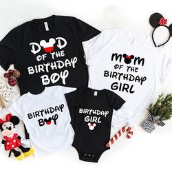 birthday group shirt, mickey minnie birthday shirt dad of the birthday boy, birthday boy, birthday girl, mom of the birt
