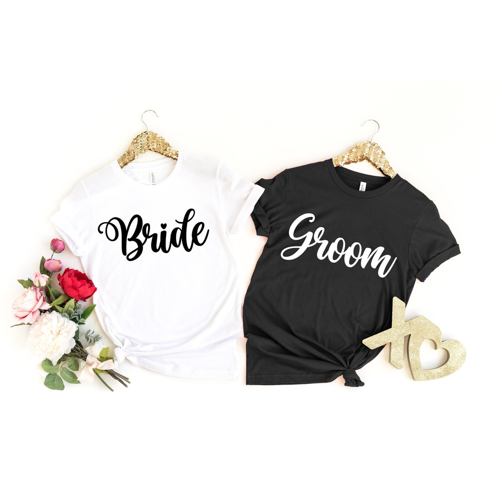 Bride And Groom Shirt, Honeymoon Shirt, Newlywed Shirt, Wedding Shirt, Wife And Hub Shirts, Mr and Mrs, Just Married Shirt, Couple Shirt 1.jpg