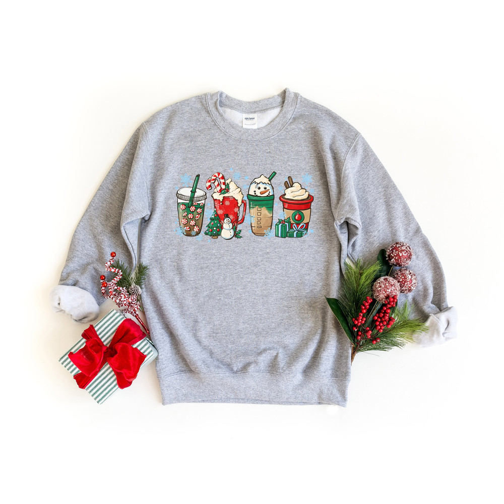 Christmas Hot Chocolate Shirt, Christmas Coffee Shirt,Peppermint Iced Latte Snowmen Sweets Snow Warm Cozy Winter Shirt,Christmas Latte Shirt.jpg