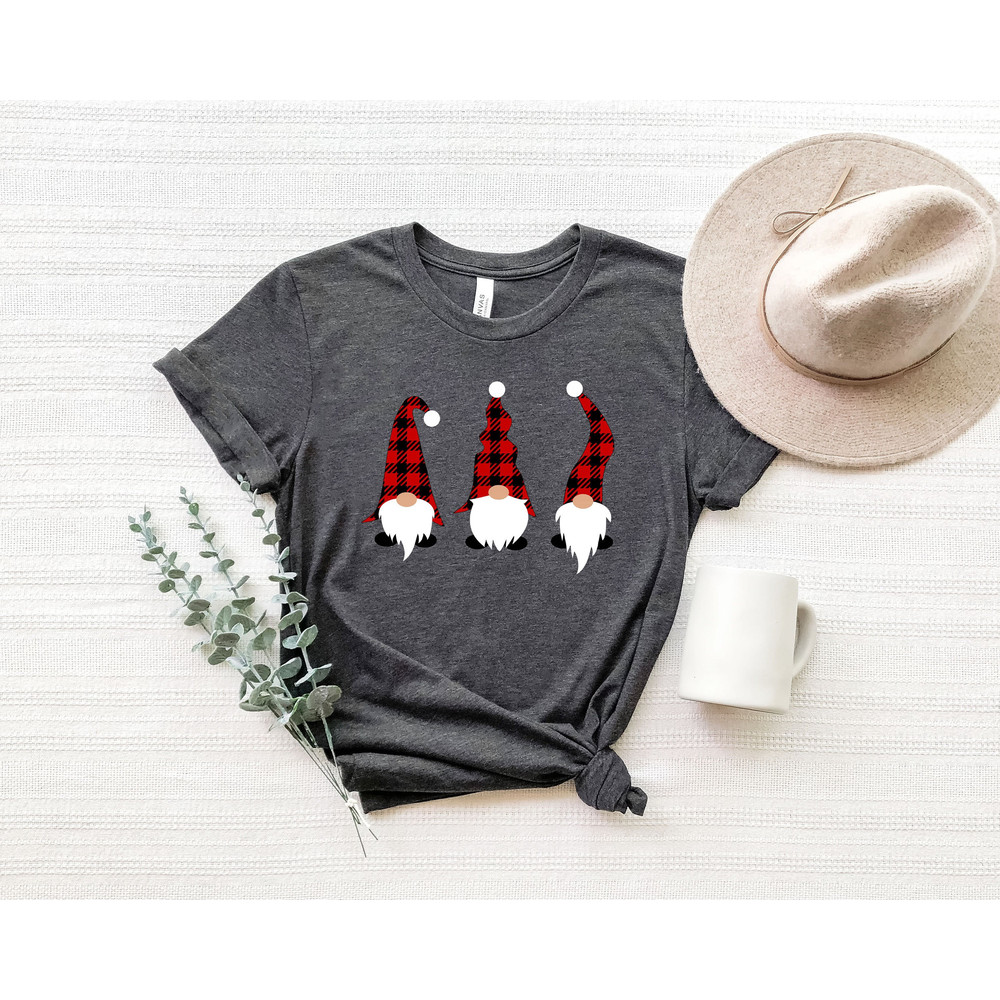 Christmas Gnomes Shirt, Buffalo Plaid Gnome, Gnome Funny Shirt, Christmas Gnome Tee, Xmas Gnome T shirt, Christmas Family Matching Shirt.jpg