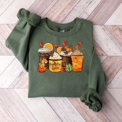 fall coffee sweatshirt, thanksgiving sweatshirt, fall shirt, thanksgiving shirt, turkey shirt, coffee thanksgiving sweat