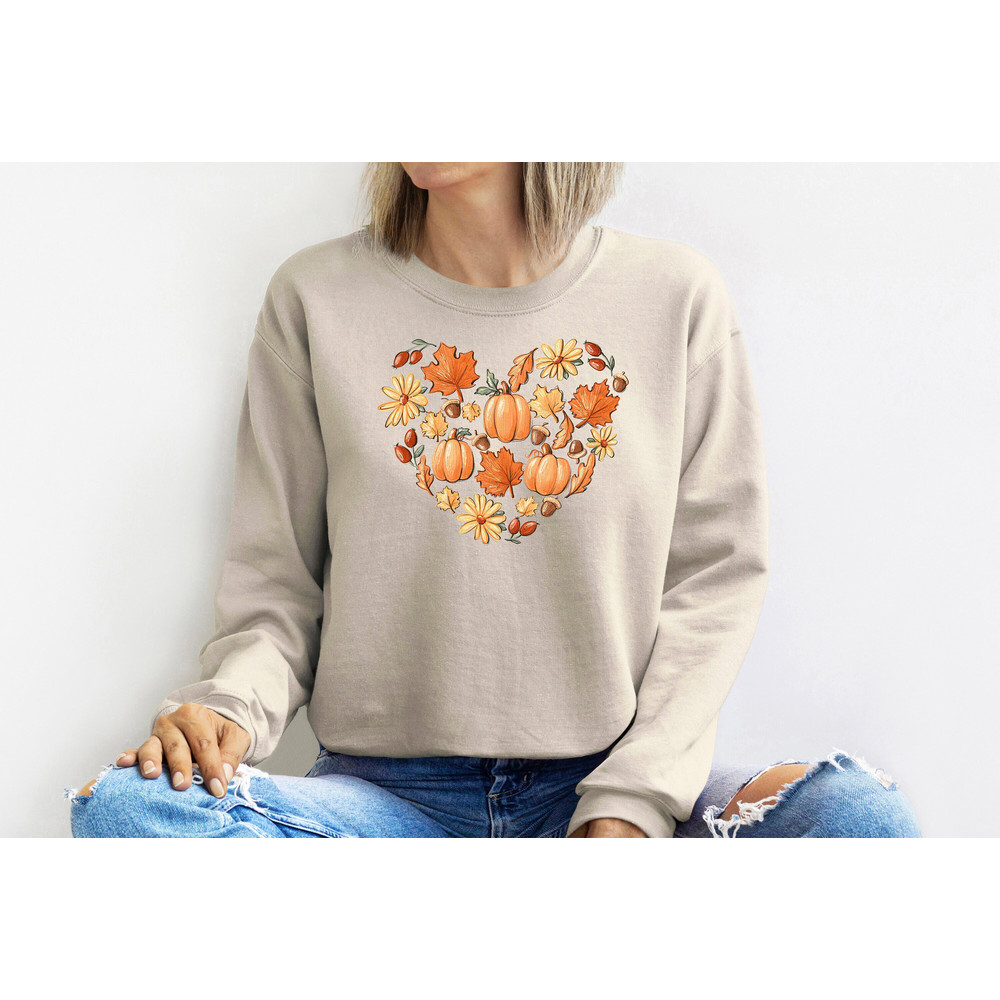 Fall Heart Shirt,Fall Sweatshirt,Pumpkin Sweatshirt,Comfort Colors Fall Shirt,Hello Pumpkin Sweatshirt,Thanksgiving Family Shirt.jpg