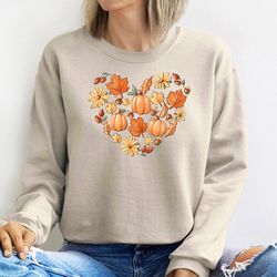 fall heart shirt,fall sweatshirt,pumpkin sweatshirt,comfort colors fall shirt,hello pumpkin sweatshirt,thanksgiving fami
