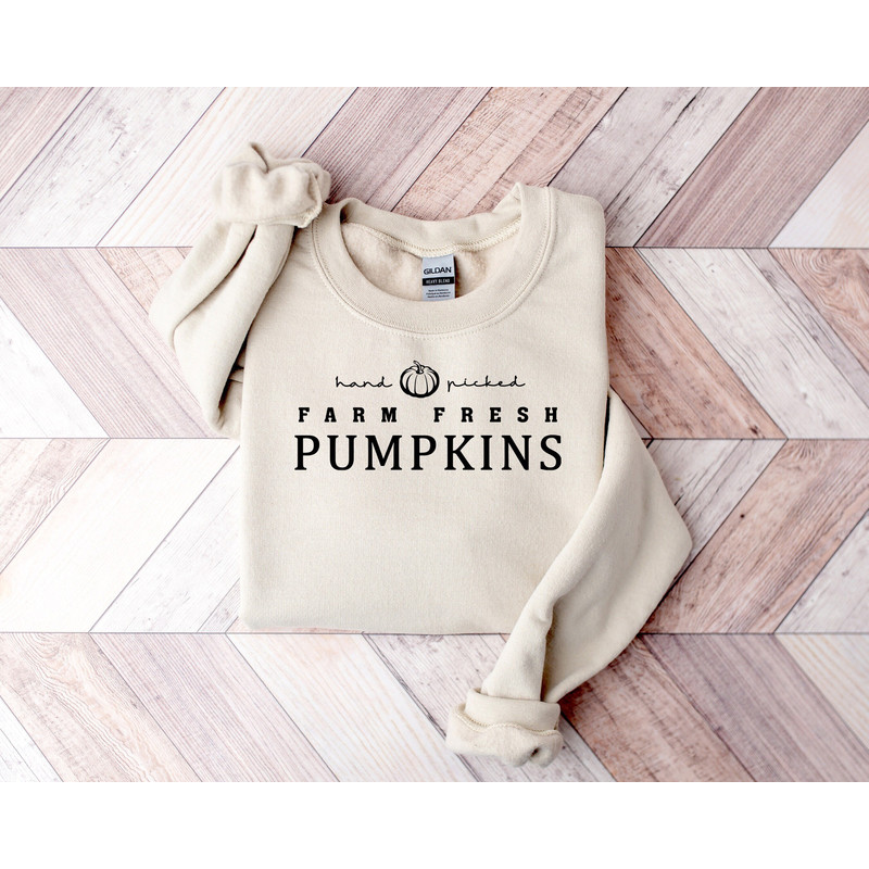 Farm fresh pumpkins sweatshirt, Fall sweatshirt,Fall Crewneck, Pumpkin Patch Sweatshirt,Comfort Colors Fall Shirt,Thanksgiving Dinner Shirt.jpg