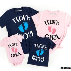 gender reveal party shirts,team girl shirts, team boy shirts,gender reveal shirts,baby shower shirt for party,pregnancy