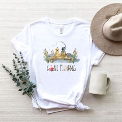 gone fishing watercolor shirt, gone fishing shirt, funny fishing shirt, funny hunting shirt,fishing shirt,ute natural ba
