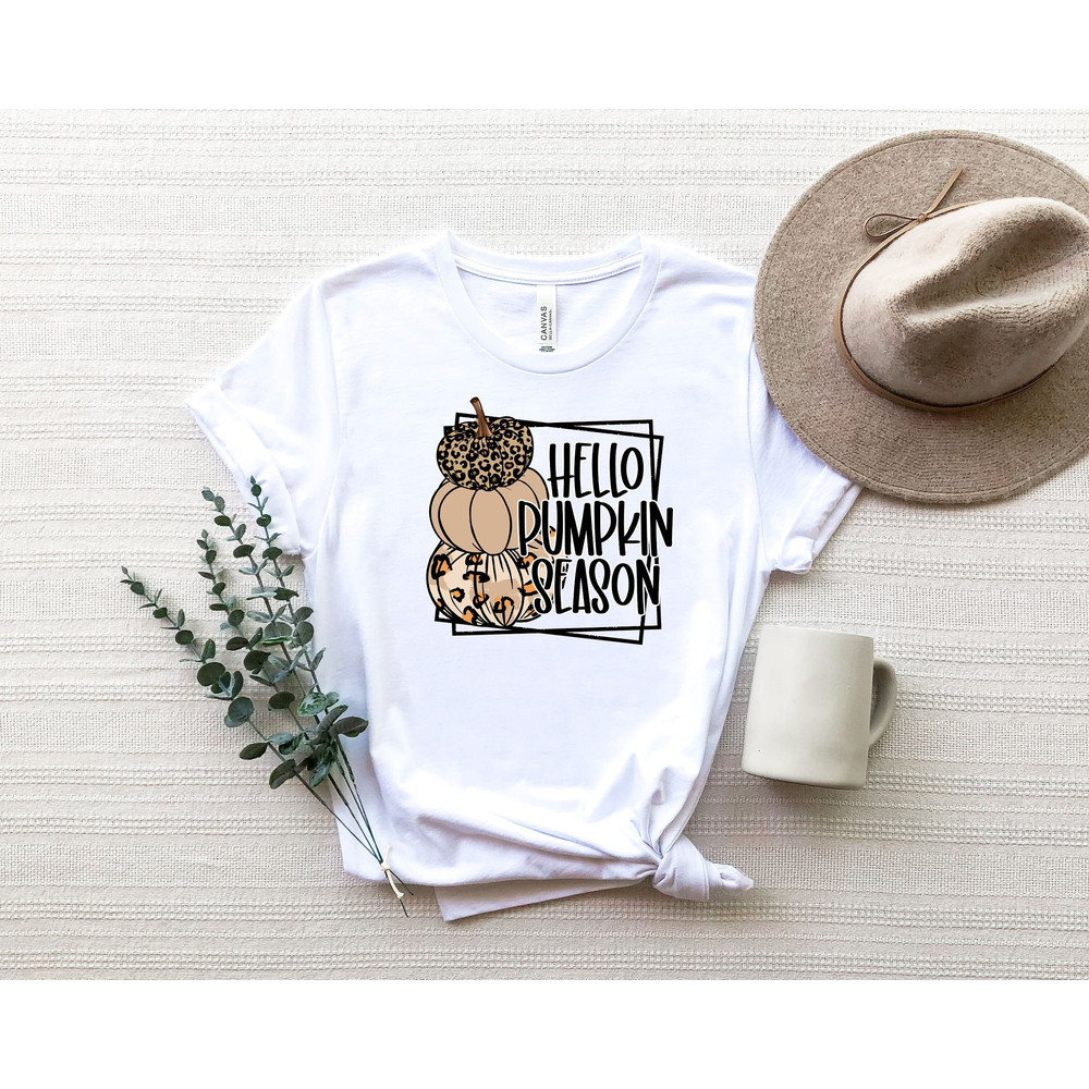 Hello Pumpkin Season Shirt,Leopard Pumpkin Print Fall Shirt, Hello Pumpkin, Fall Vibes,Pumpkin Shirt, Thanksgiving Shirt, Fall Shirt.jpg
