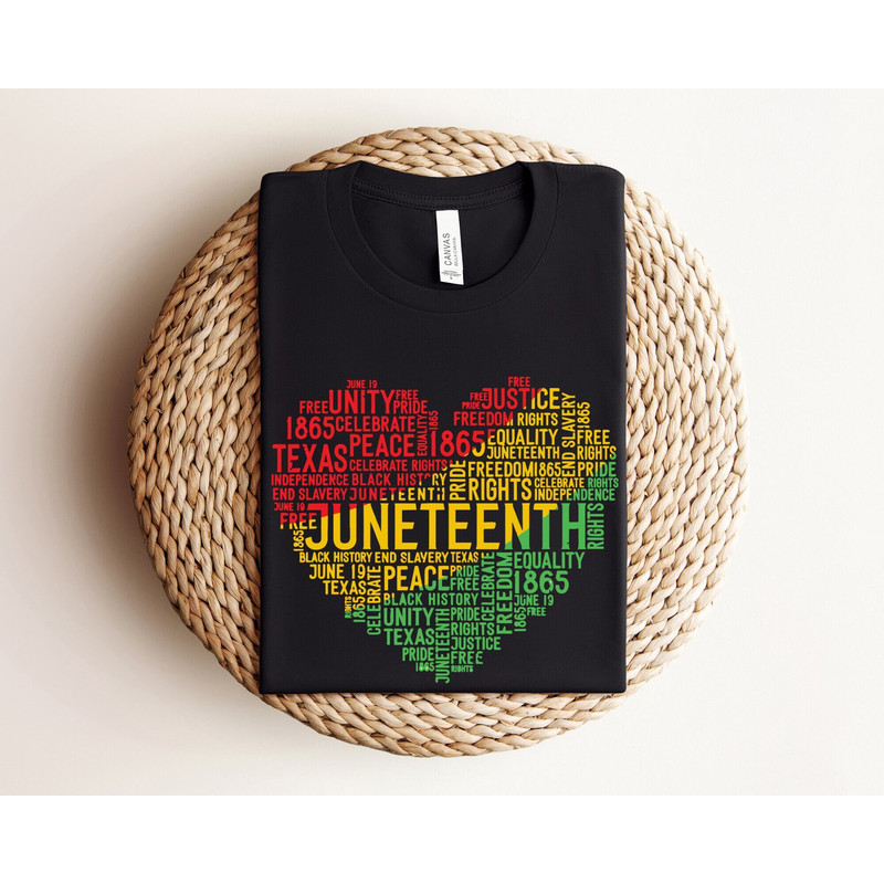 Juneteenth Heart Shirt, Juneteenth Shirt Women, Black Culture Shirt, Black History Tee, Black Lives Matter Tee, Melanin T-Shirt, Black Girl.jpg