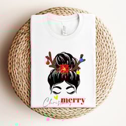 ladies merry christmas shirt, women christmas shirt, cute christmas shirt, women holiday shirt, christmas party shirt, g