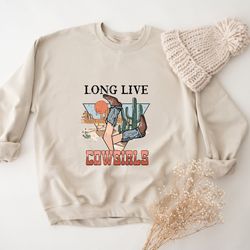 long live cowboys sweatshirt, saddle up hoodie, wallen western sweatshirt, country music sweatshirt, western cowgirl hoo