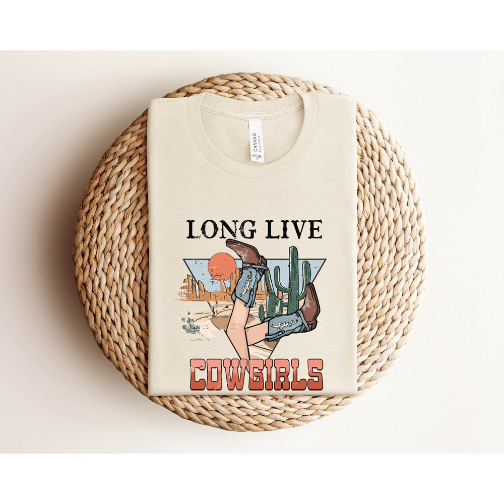 Long Live Cowgirls Shirt, Country Graphic Shirt, Retro Cowgirl Shirt, Western Cowgirl Shirt, Oversized Graphic Shirt, Western Graphic Shirt.jpg