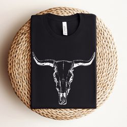 longhorn skull desert shirt, southwest boho longhorn buffalo shirts, desert life western shirts, western graphic shirt,