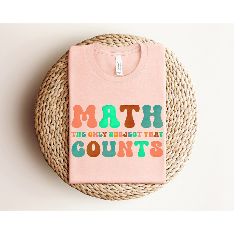 Math Teacher Shirt, Math The Only Subject That Counts Shirt, Funny Math Shirt, Math Teacher Gift, Math Lover Gift, Teacher Appreciation.jpg