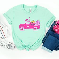 happy easter shirt,easter truck shirt,easter shirt for woman, truck with carrot shirt,easter shirt,easter family shirt,e