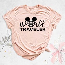 world traveler shirt, disney traveler shirt, disneyworld vacation shirt,gift for women travel, disney vacation shirt, gi