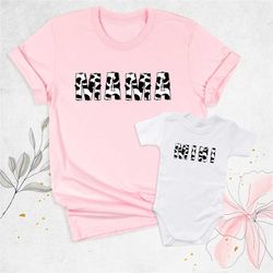 mama cow print shirt, mommy and me shirt, mothers day shirt, mama mini shirt, mother daughter shirt, funny cow-mom shirt