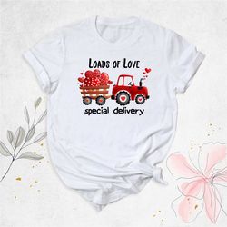 loads of love shirt, valentines day tractor shirt, love truck shirt, valentine's day bodysuit, kids valentines shirt, bo