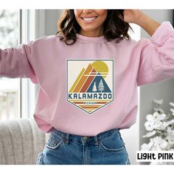 kalamazoo sweatshirt, michigan sweatshirt, kalamazoo souvenir, kalamazoo gift, mountain shirt, travel gift retro mountai