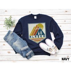 alaska sweatshirt, denali sweatshirt, alaska souvenir, alaska gift, mountain shirt, travel gift retro mountain alaska, r