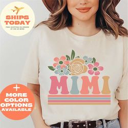 mimi shirt, wildflowers grandma shirt, mimi est 2023, gift for new grandmother, pregnancy announcement, grannie nana gam