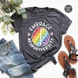 autism, neurodiversity shirt, mental health, autism shirt, adhd, embrace neurodiversity shirt, autism awareness, anxiety