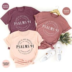 christian t shirt, blessed shirt, religious shirt, hymn t-shirt,  christ jesus shirt, jesus love tee, psalms 91 t shirt