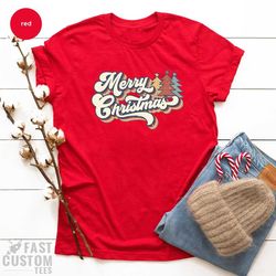family christmas t-shirt, christmas women t-shirt, women christmas gift, merry shirt, cute christmas tee, christmas shir