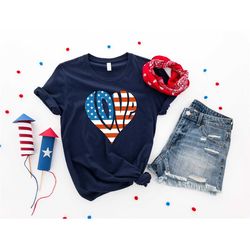love america shirt, merica shirt, heart america shirt, freedom shirt, the usa flag shirt, 4th of july shirt, memorial da