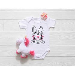 easter bunny with glasses shirt ,baby onesie easter day,kid's easter shirt,cute easter shirt,easter day shirt for woman,
