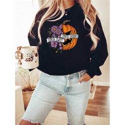 sorta sweet sorta spooky sweatshirt, halloween sweatshirt, flower skull shirt, halloween shirt, halloween party shirt, f