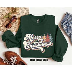 merry christmas t-shirt, merry christmas sweatshirt, retro christmas sweatshirt, christmas sweatshirt, christmas tree s